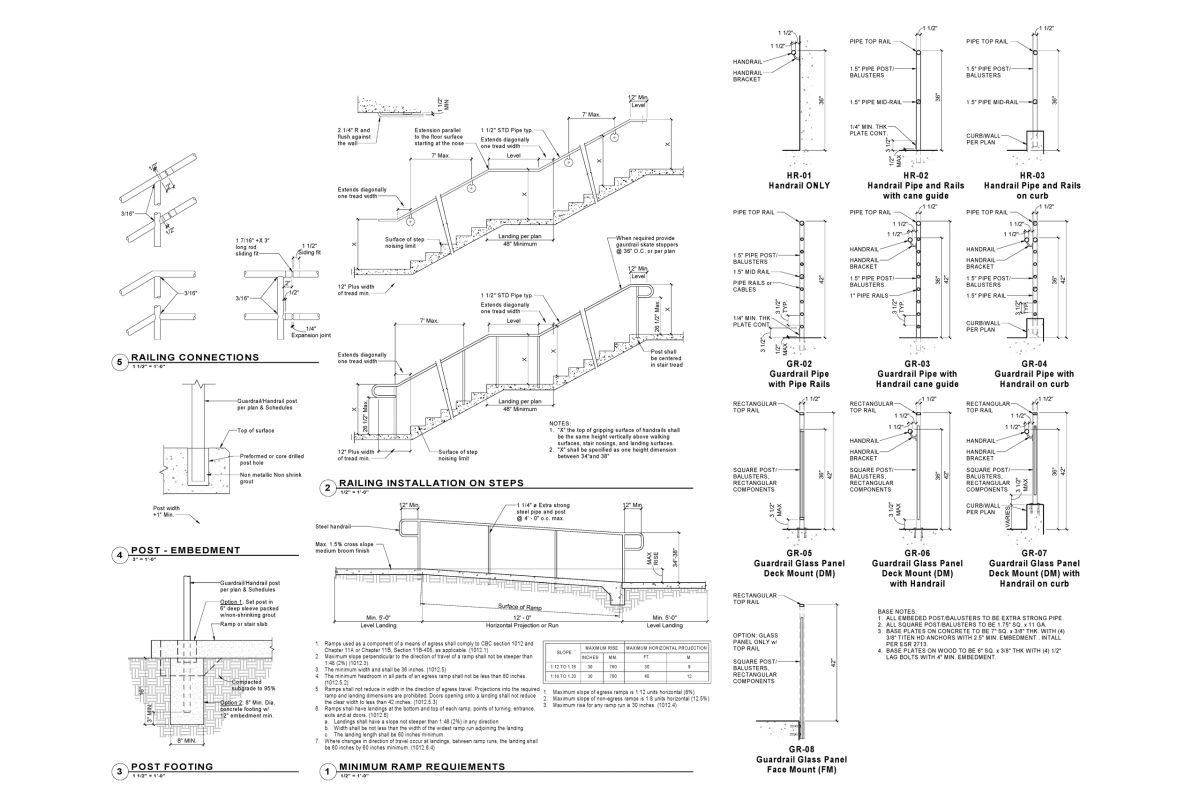 A18.0 - GUARDRAILS AND RAILINGS