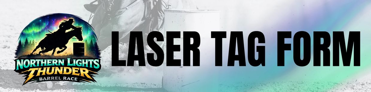 Logo and text for Northern Lights Thunder Laser Tag Form.