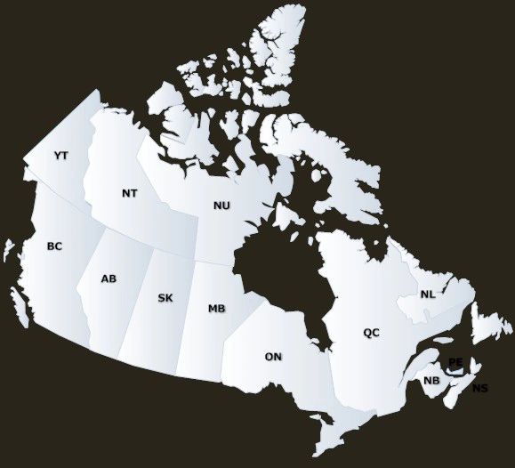 canada map