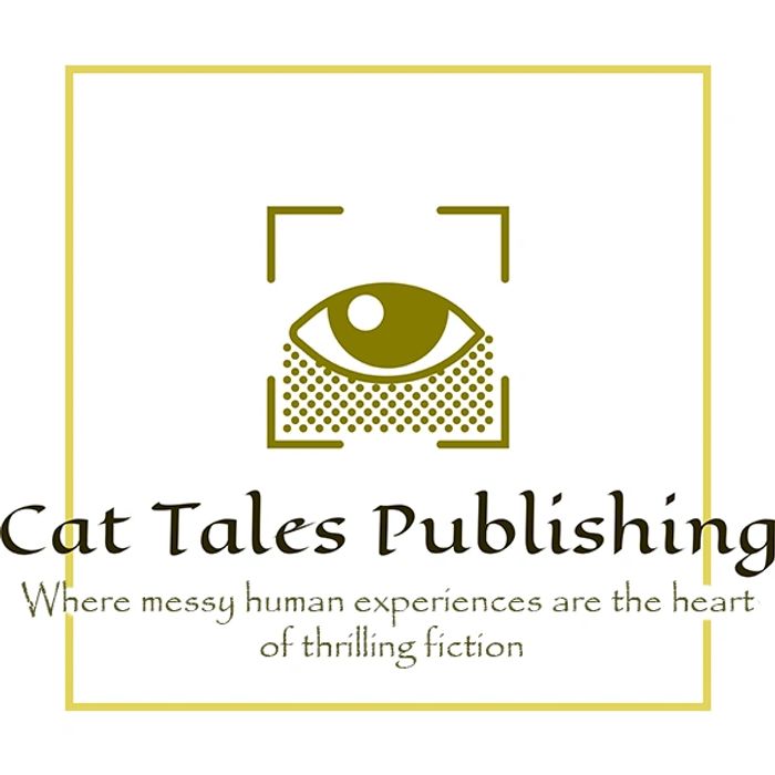Logo of Cat Tales Publishing with an eye icon and tagline.