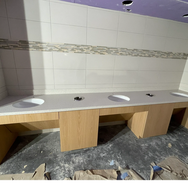 Commercial Bathroom Remodel
Solid Surface Vanity