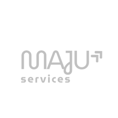 Logo for MAJU Services with a modern, stylized font.