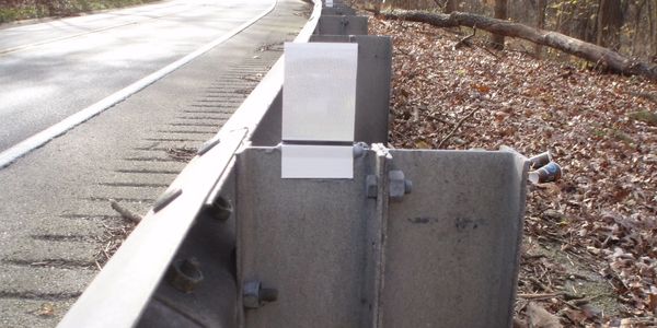 Guardrail Support Post Delineator (Mount to Block outs, I Beam Posts and Wooden Posts)