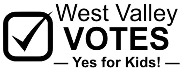 West Valley Votes logo with a check mark and Yes for Kids message.