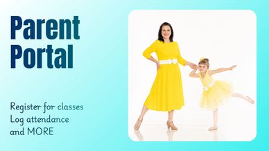Mother and daughter in yellow dresses posing together on Parent Portal ad.
