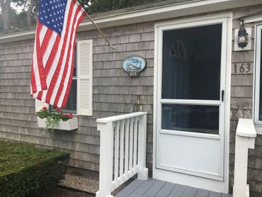 View of front door of The Sandpiper Cottage