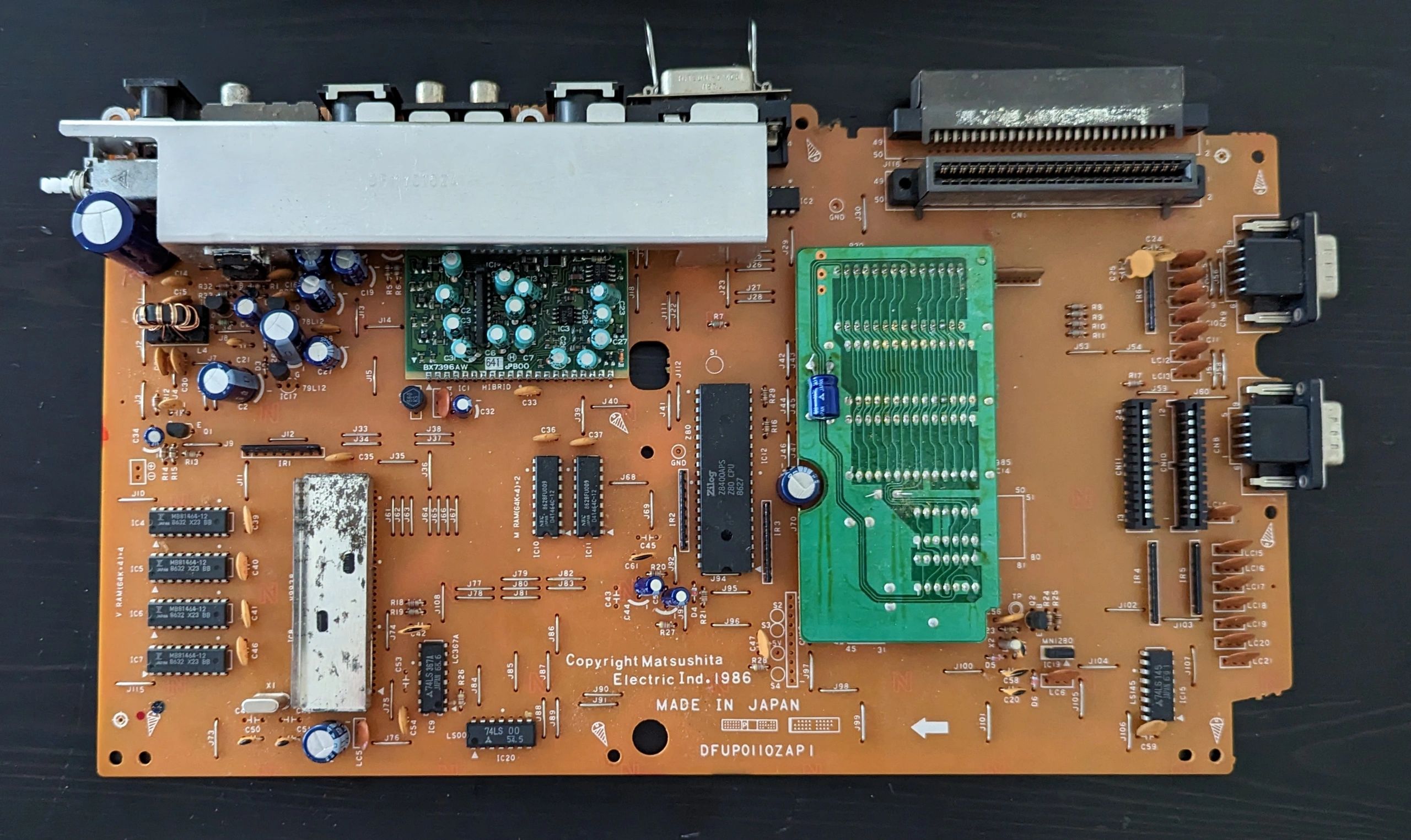 Panasonic FS-A1 MSX2 main board top with heatsink