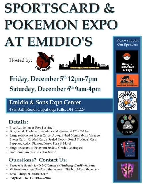 Sports card and pokemon expo at Emidio's