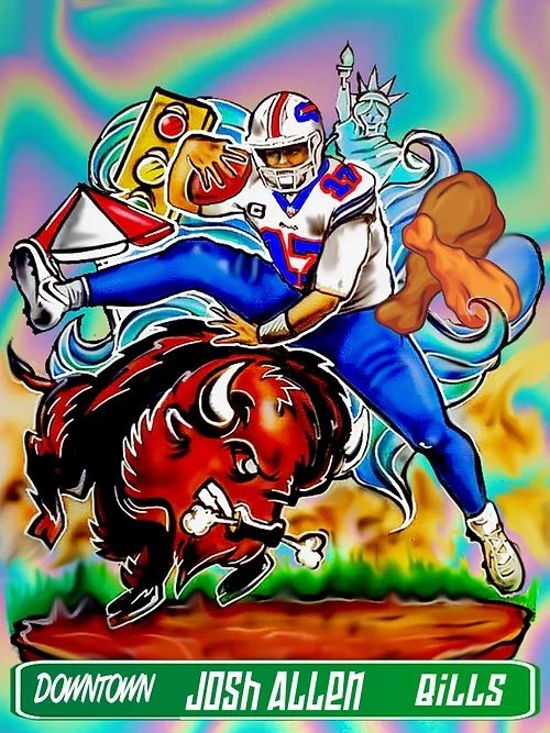 Buffalo Bills  Art Downtown Quarterback Josh Allen