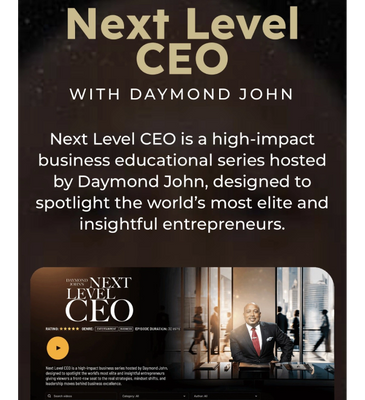 Promotional poster for Next Level CEO with Daymond John.