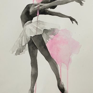 watercolor dancer painting