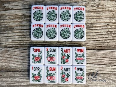 Mah Jongg jokers with Mah Jongg Flowers