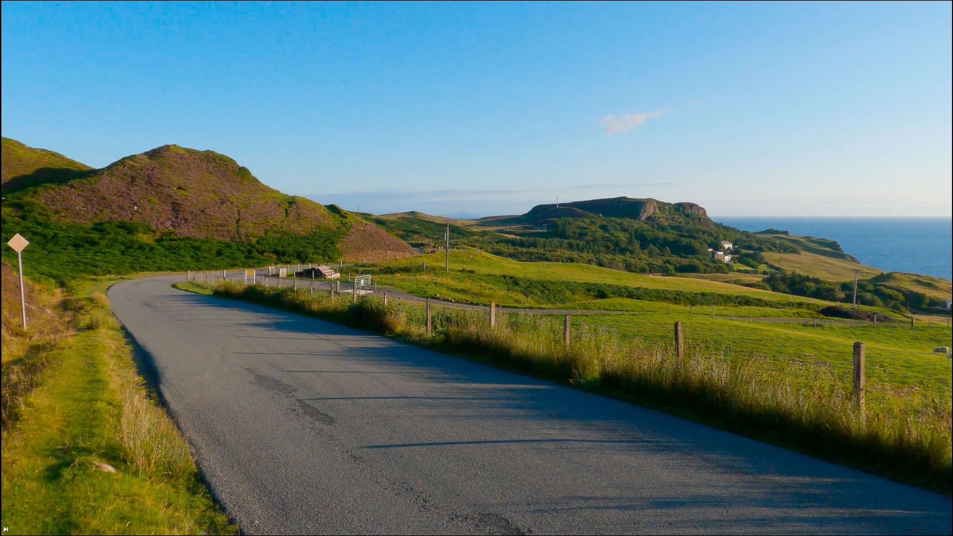 The road down to Dun Flodigarry Hostel