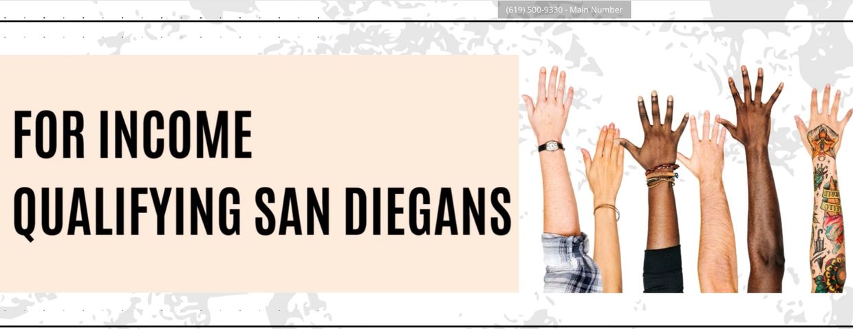 Raised diverse hands for income qualifying San Diegans.