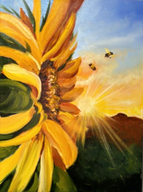 Sunflower 
Oil on canvas 