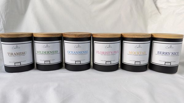 Essence Candle's full range of authentic hand crafted, hand poured, 100% soy wax (soywax) candles