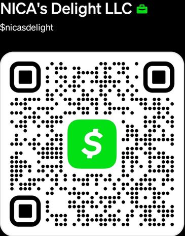 QR code for NICA's Delight LLC payment via $nicasdelight.