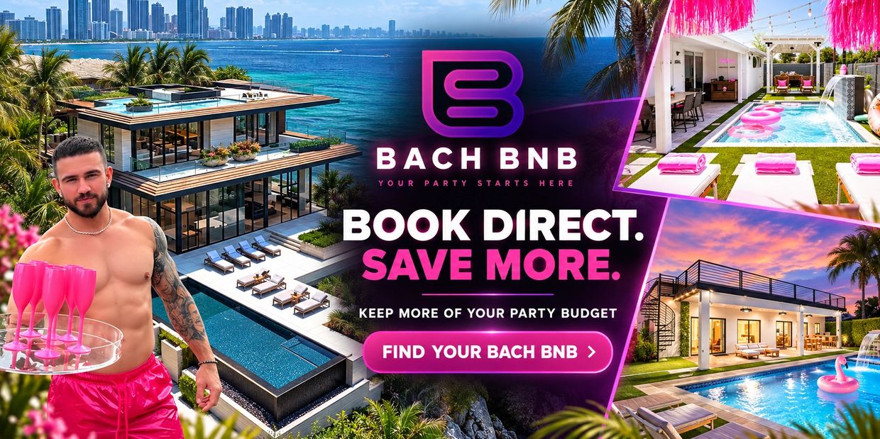 Book bachelorette-friendly vacation rentals directly through Bach BNB and save more of your budget.