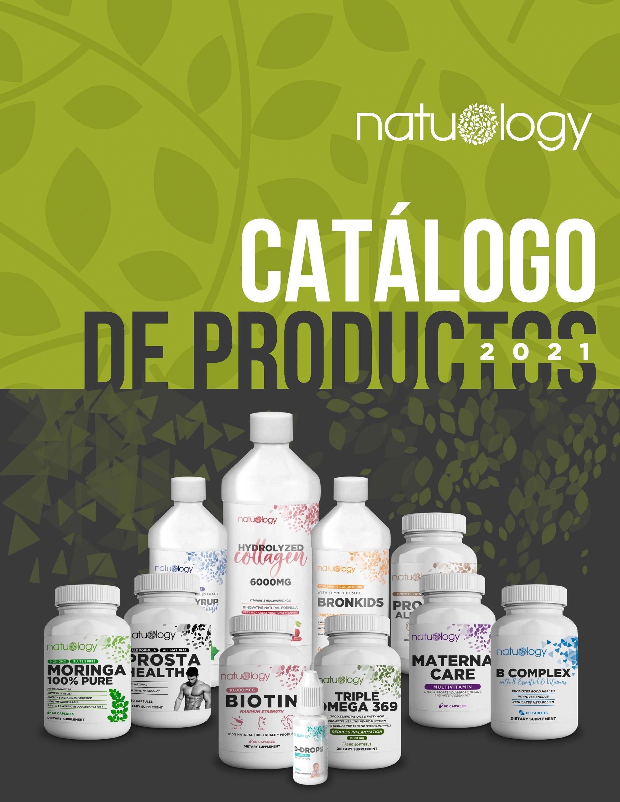 Catalog of natural health supplements by Natulogy for 2021.