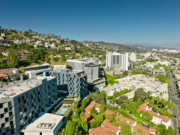 A view of West Hollywood facing east