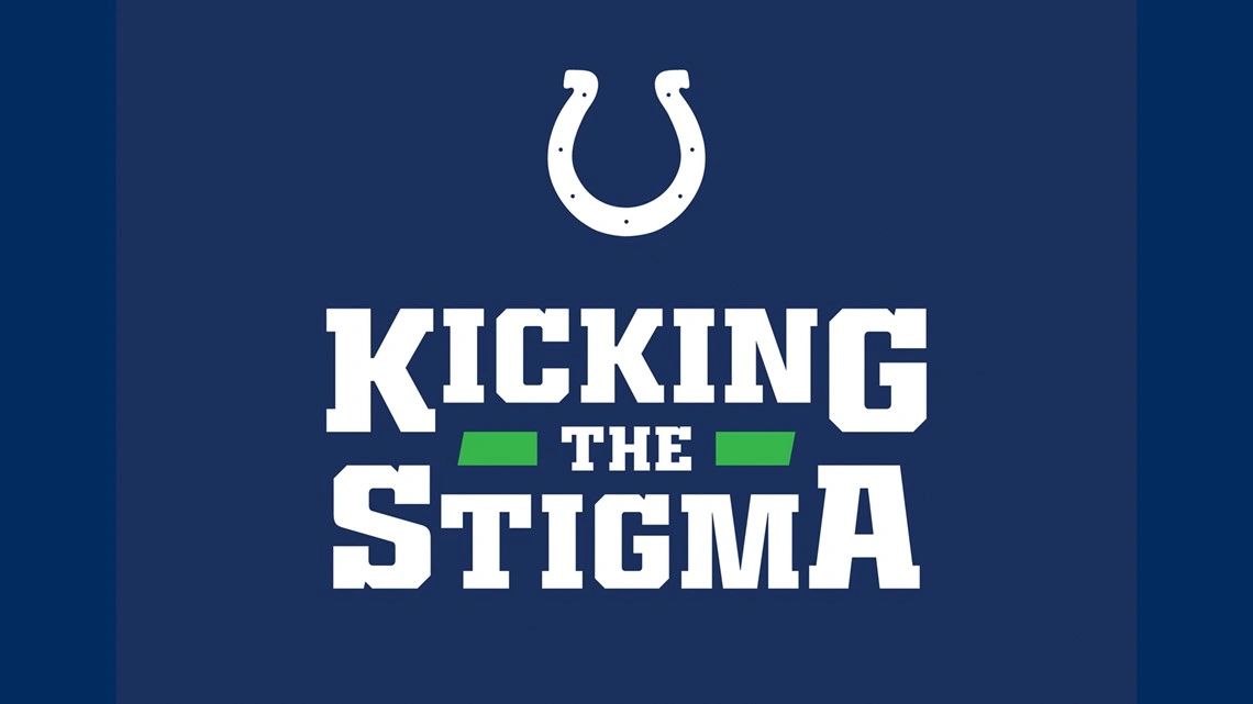 Logo with the phrase 'Kicking the Stigma' and a horseshoe symbol.
