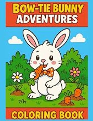 Bow-Tie Bunny Adventures coloring book cover.