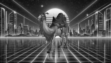 Grey riding camel tcg