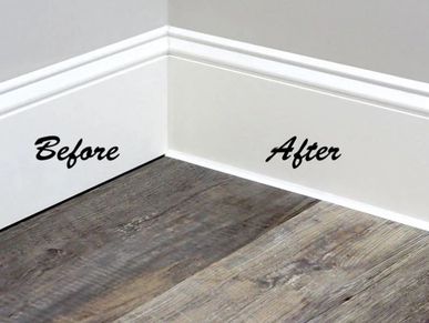 caulked baseboards and trim