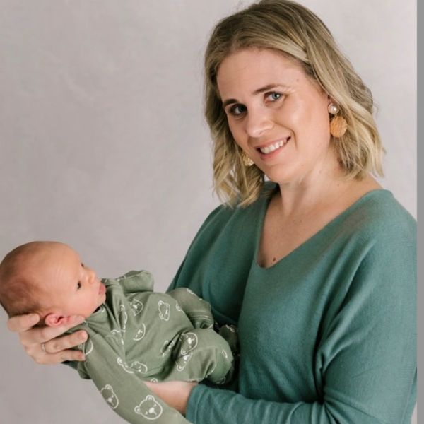 Midwife/clinical hypnotherapist Miriam Agnew with baby