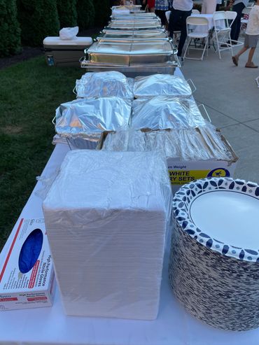 Catering setup.