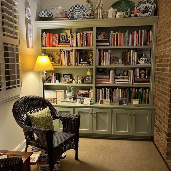 A cozy book nook