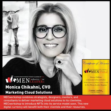 Monica Chikahni certificate of Honors for ten most empowering women leaders of 2021