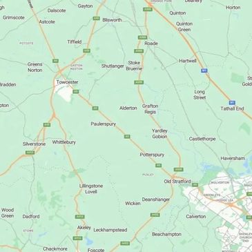 map of locations covered by DNH Window Cleaning