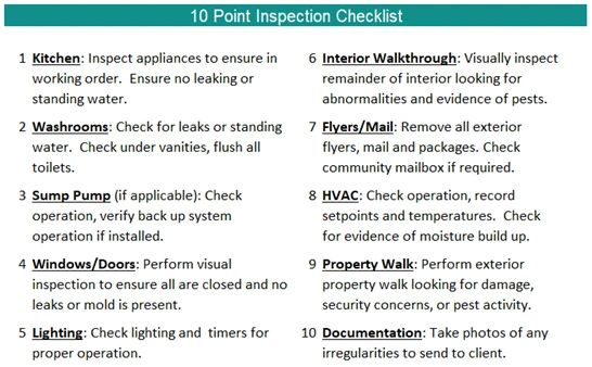 Inspection Checklist for your Home Inspection Checklist for your Home