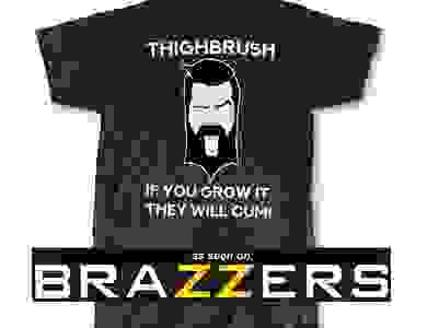 THIGHBRUSH® "If You Grow It, They Will Cum!" - Men's T-Shirt in Charcoal Grey.