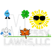 Messy Lawns Logo with characters to represent the sun &4 seasons.