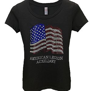 RHINESTONE SHIRT - FLAG