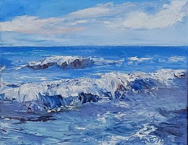 Blue Waves
Oil 8" h x 10" w