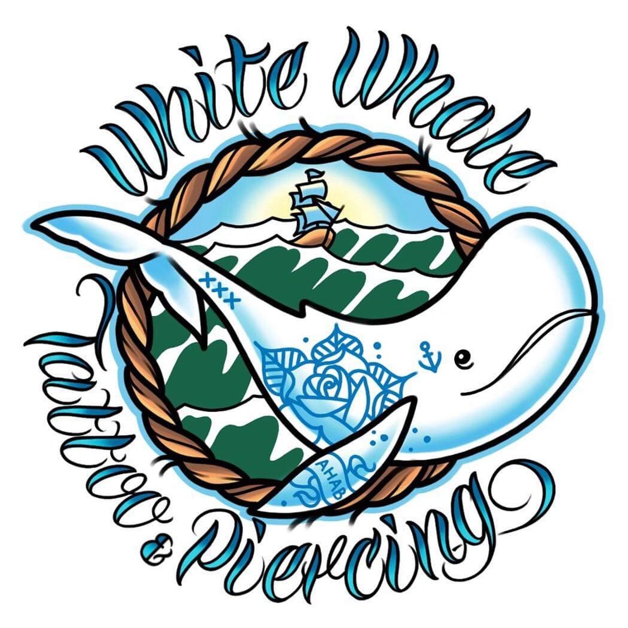 White Whale Amsterdam tattoo and piercing studio logo