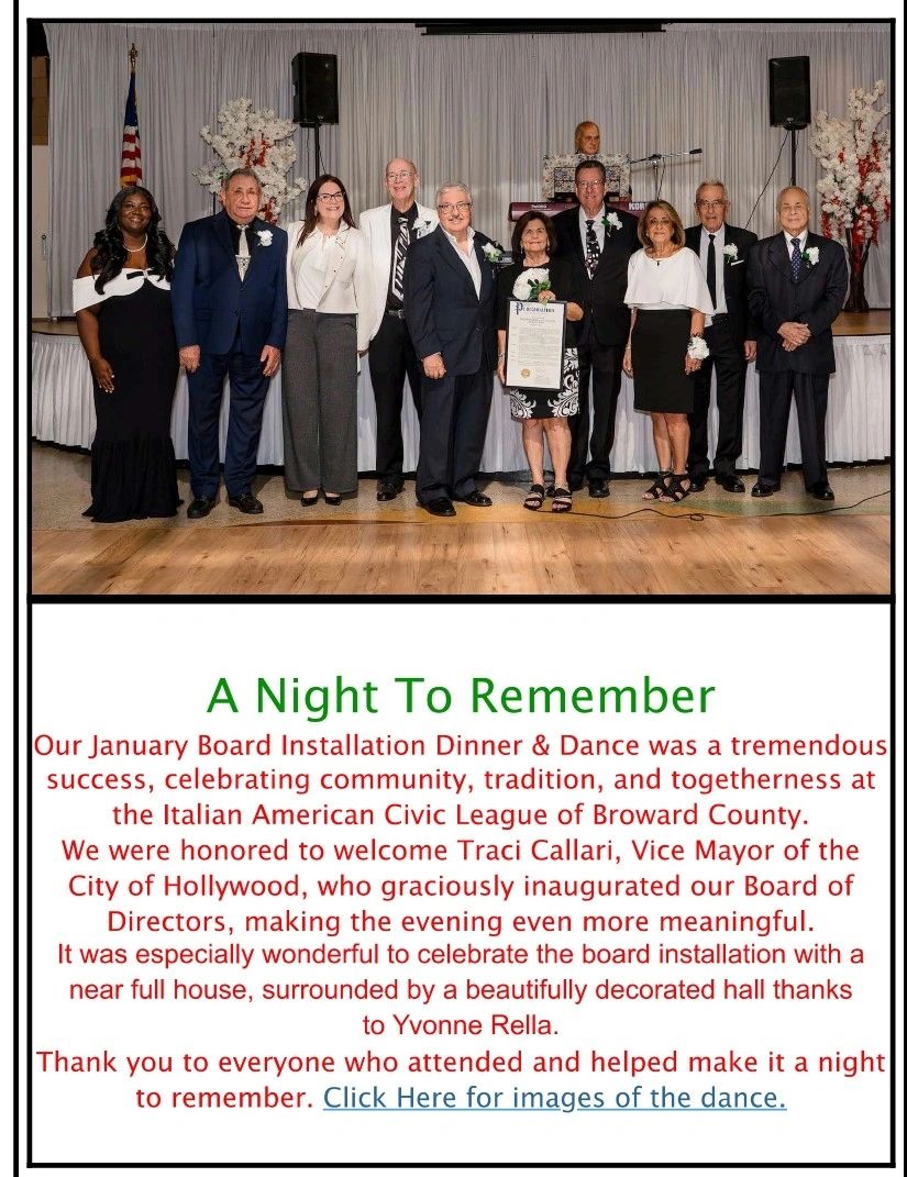 Group photo at a board installation dinner and dance event with formal attire.