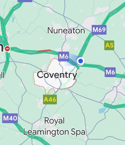 we cover mobile paintless dent removal in Coventry, rugby, nuneaton, leamington & leicester