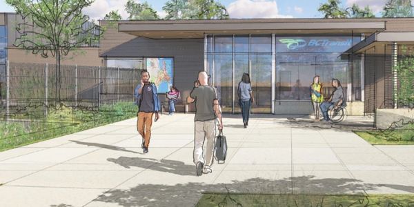 Architectural rendering of new BC Transit HandyDART Centre in Victoria