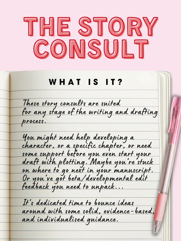 Explanation of story consults for writers at any stage.
