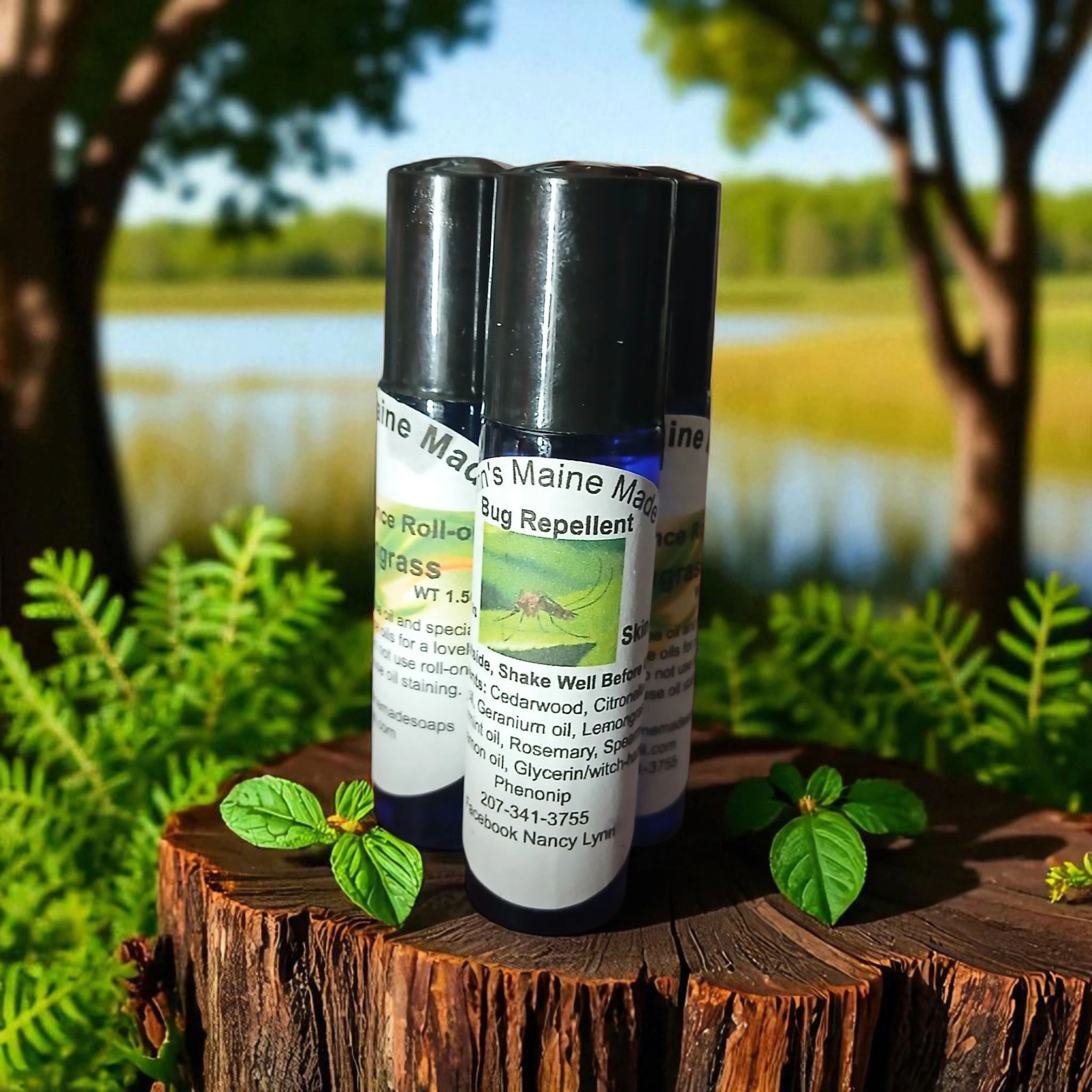 All natural ingredient bug repellent roll on. Travel size ,handy and convenient. Effective bug repel
