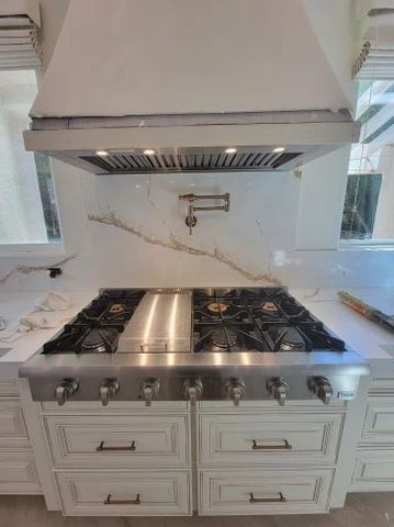 New fixtures installation, pot filler faucet 