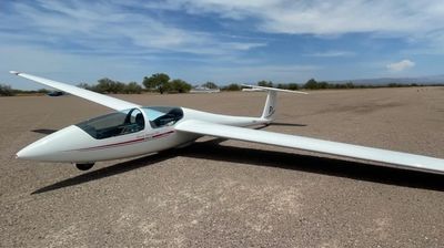A sailplane sitting ready for the next flight.