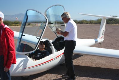 Instructor describing what will happen on this person's flight.