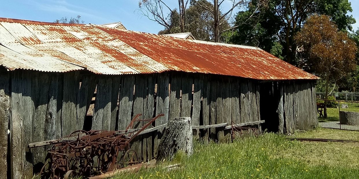 Rustic wooden shed