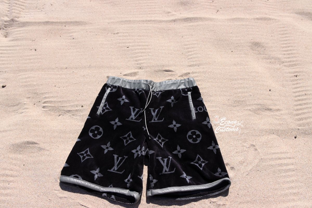 Took an authentic Louis Vuitton towel and made a pair of shorts