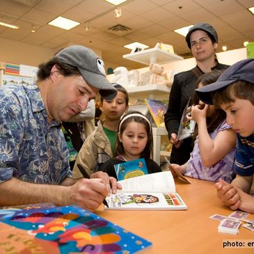 Best-selling author DJ Steinberg at book signing